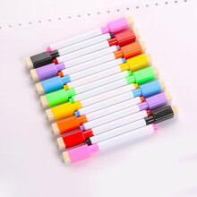 8 Colors Dry Erase White Board Marker Pen Fine Point Eraser Pen Built-in