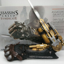 Assassin's Creed 6 Hero Phantom Hidden Blade Gauntlet Cosplay Toy, Spring-Loaded PVC, One Size, Safe Replica
