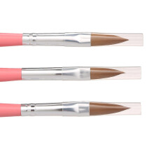 6pcs / Set Acrylic Nail Art Builder Brushes With 6 Sizes Nail Art Painting Brush Kit Nail Uv Gel Carving Pens Manicure Tool