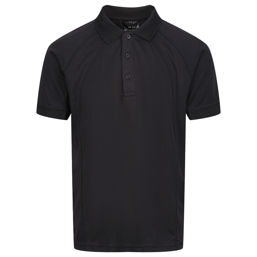 (XXL, Black) Regatta Professional Mens Coolweave Short Sleeve Polo Shirt