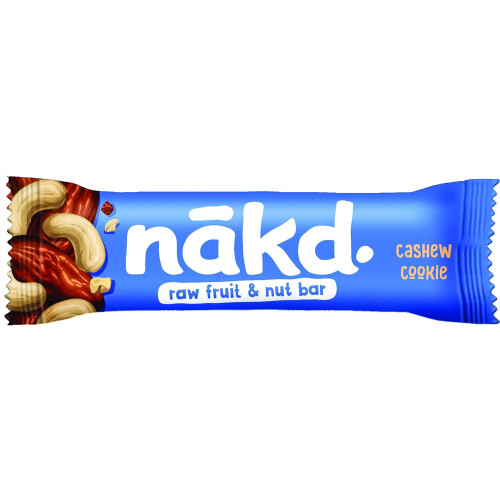 Nakd Cashew Cookie Natural Fruit & Nut Bars Vegan Healthy Snack Gluten Free 35g x 18 bars 1