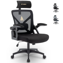 (Black) symino BGY office chair Ergonomically designed seat with high density and Alcantara padding, adjustable headrest and armrests,gaming chair