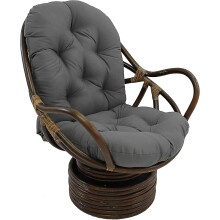 Swivel Rocking Chair Cushion, Washable Anti-uv Rocking Chair Cushion, Recliner Rocking Chair Cushion Folding Garden Seat Cushionlight Gray