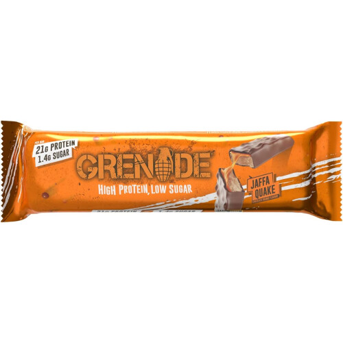 Grenade Grenade High Protein, Low Sugar Bar - Jaffa Quake, 12 x 60 g 1