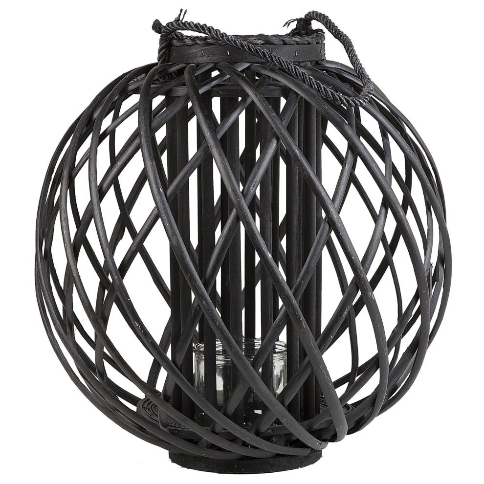 Lantern SAMOA Wood 41 cm Black