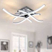 (Silvery) Modern LED Ceiling Light with Elegant Curved Design