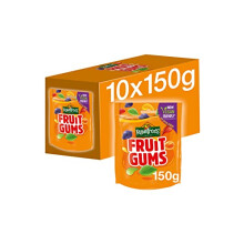 Rowntrees Fruit Gums Sweets Sharing Bags, Vegan Friendly, 10 x 150 g