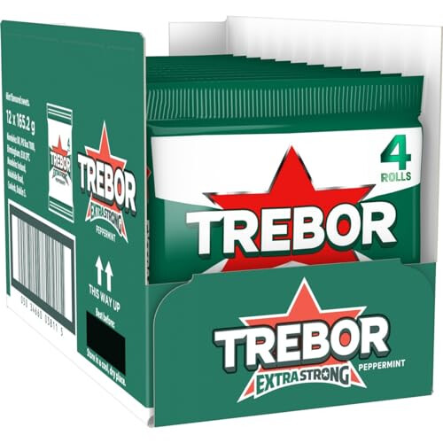 Trebor Extra Strong Peppermint 4 Rolls 165 g (Pack of 12) 1