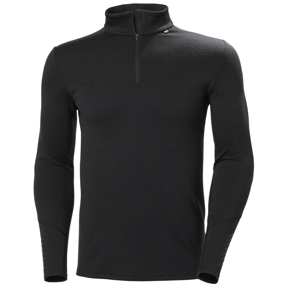 Helly Hansen Men's Black Underwear 1/2 Zip Lifa Merino Midweight - Image 5