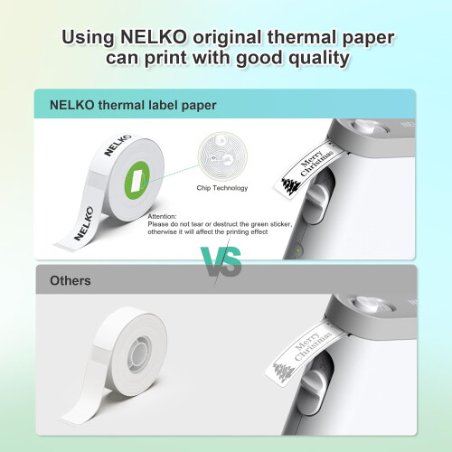 Nelko Label Maker Machine with Tape, P21 Portable Bluetooth Label Printer, Wireless Handheld Sticker Maker Mini Label Makers with Multiple Templates 1