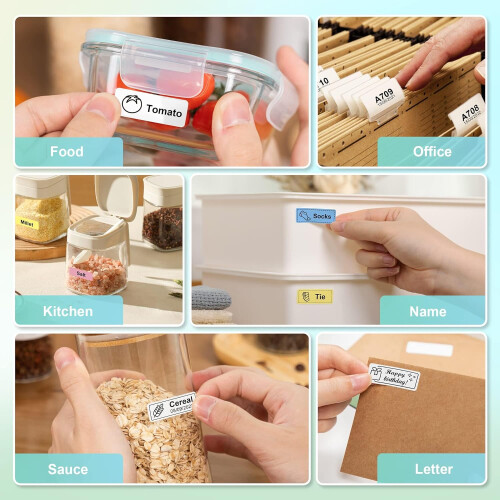 Nelko Label Maker Machine with Tape, P21 Portable Bluetooth Label Printer, Wireless Handheld Sticker Maker Mini Label Makers with Multiple Templates 2