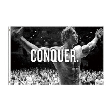 (A, 120 x 180cm) 3x5 Arnold Schwarzenegger Conquer Gym Flag Polyester Printed  Sport Banner For Decor
