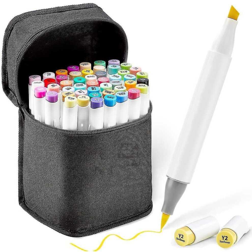 48 Colors Alcohol Brush Markers, Ohuhu Double Tipped