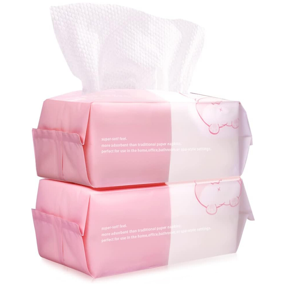 Face Towel 120 Count Disposable Face Wipes Cloths For Washing Soft Cotton Dry Baby Wipes Skincare Makeup Remover (Pearl Pattern) Uvm Tools