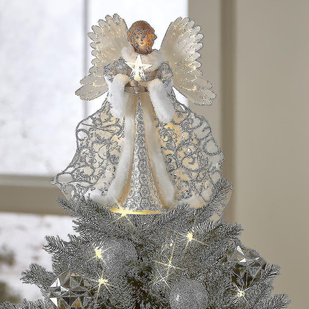 Christmas Tree Top Angel Pendant White Angel Home Decor Christmas Tree Ornaments-image-OPC-PDRCXHD-NEW