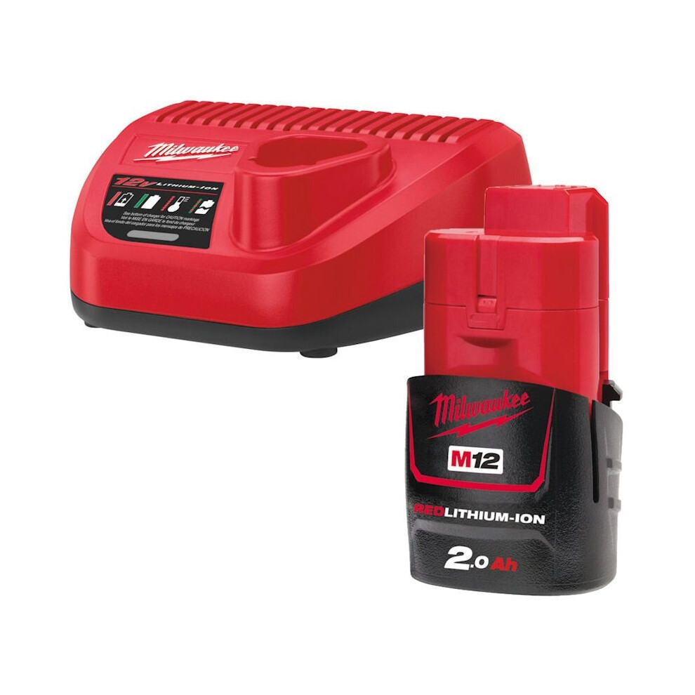 Milwaukee M12NRG-201 12v M12 2.0AH Battery & Charger Pack