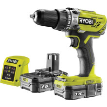 Ryobi R18PD3-215GZ 18 V ONE+ Cordless Combi Drill Starter Kit (2 x 1.5 Ah)