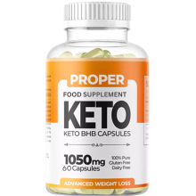 Keto Proper Advanced Weight Management Capsules - 60 Capsules, Vitamin B2/B12/E, Apple Cider Vinegar, For Men & Women