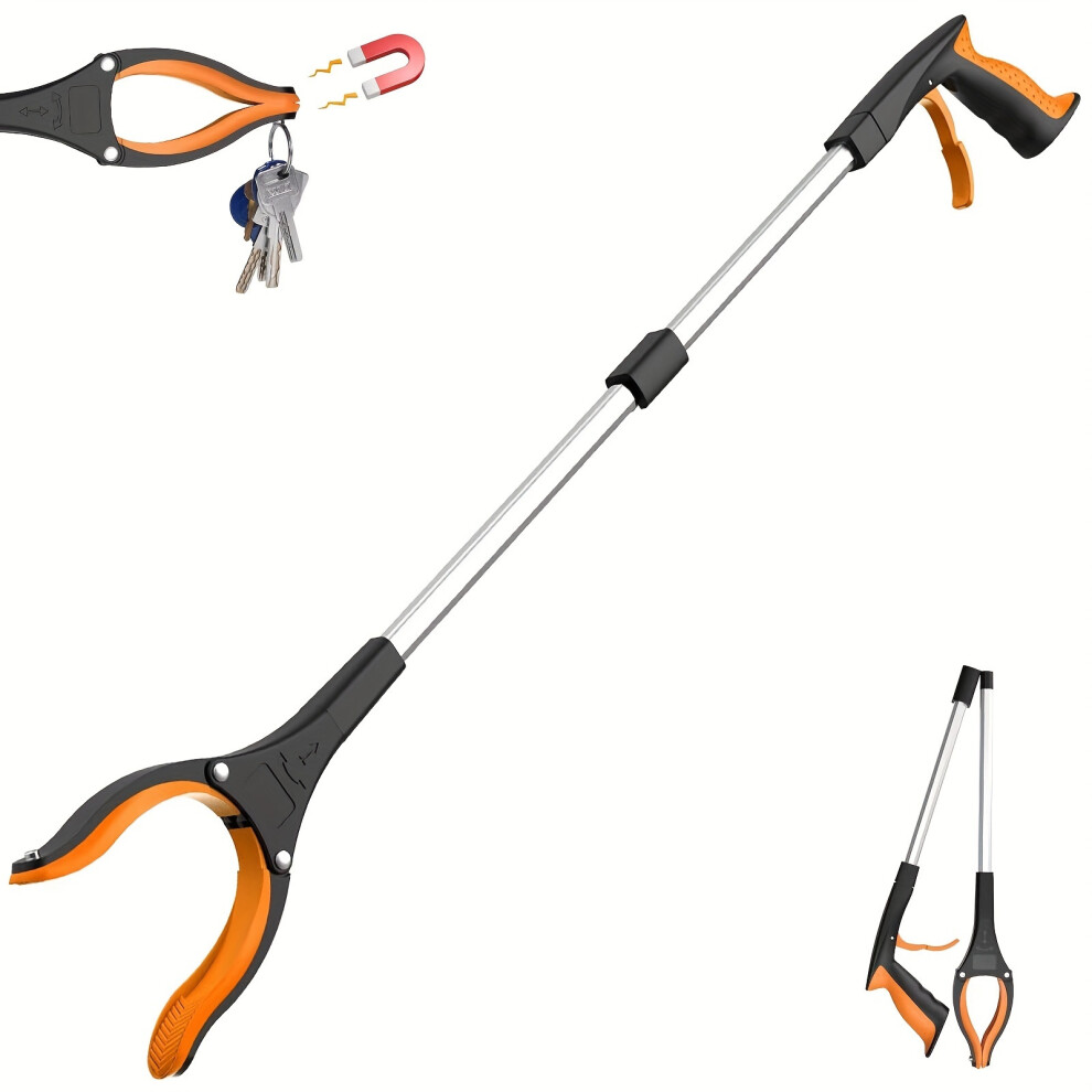 Flemye Orange (Orange) Lightweight Garbage Picker Grabber With 360 Rotating Clamp