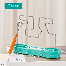 (Green) Buzz Wire Game Collision Electric Shock Maze Touch Game Toy For Family Party