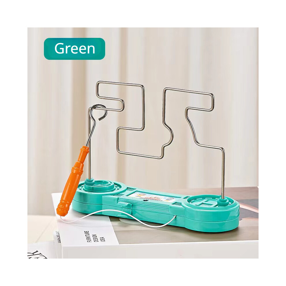Srj Star (Green) Buzz Wire Game Collision Electric Shock Maze Touch Game Toy For Family Party