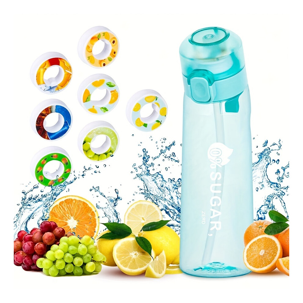 (Blue) 650mL Fruit Aroma Drinking Bottle With 1 Flavor Po, Ideal For Fitness, Outdoor