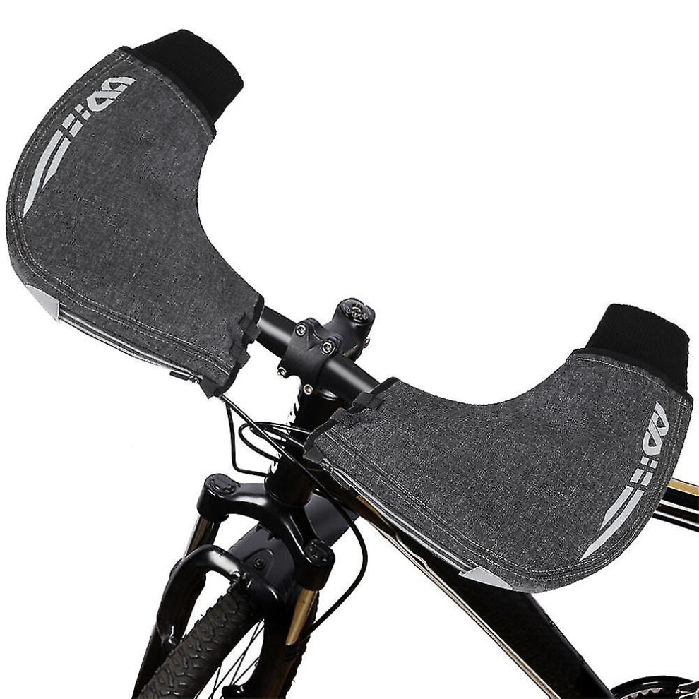 (Grey) 1 Pair Of Bicycle Handlebar Warm Gloves Windproof Motorcycle Mittens Cold Weather Hand Warmers For Grey 9033322162157