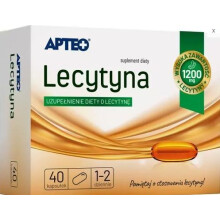 Apteo Lecytyna 1200mg 40 kap Lecithin improves concentration