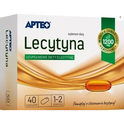 Apteo Lecytyna 1200mg 40 kap Lecithin improves concentration