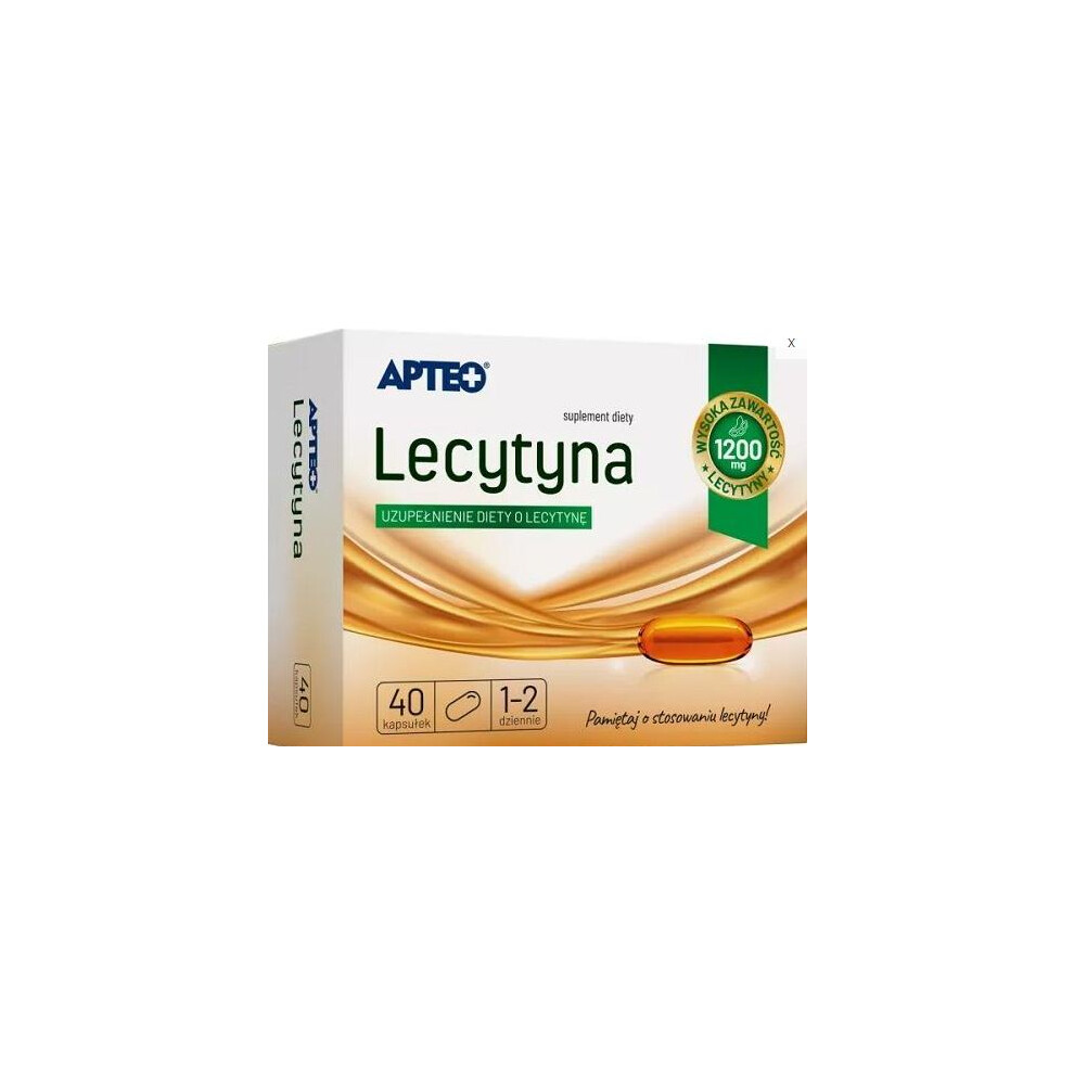 Polskie Suplementy Apteo Lecytyna 1200Mg 40 Kap Lecithin Improves Concentration