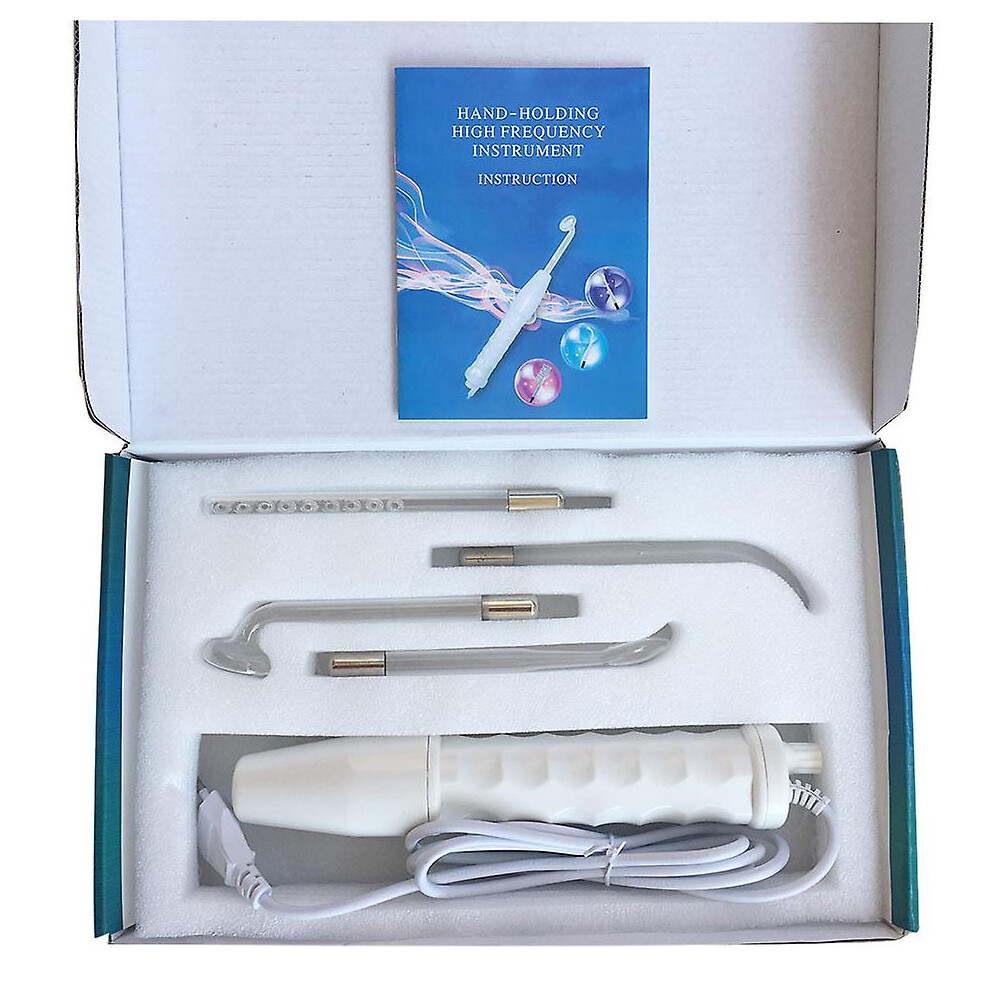 Light High Frequency Facial Machine -Professional Portable Handheld Neon High Frequency Face Wand - Therapy Facial Skin Tightening Machine Device With