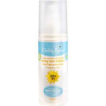 Childs Farm Baby Sun Lotion Spray SPF 50plus Water Resistant UVA and UVB Very High Protection Suitable for Dry Sensitive and Eczema-prone Skin 100ml