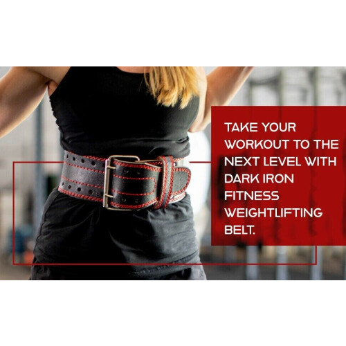 dark Iron Genuine Leather Pro Weight Lifting Belt - Medium - 120CM