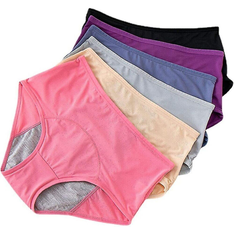 (6XL, Red) Leakproof Underwear For Women Incontinence,leak Protective Pants