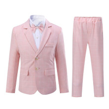 (Pink, 120CM) Sliktaa Boys Suits Toddler Tuxedo Set Ring Bearer Outfit Dress Clothes