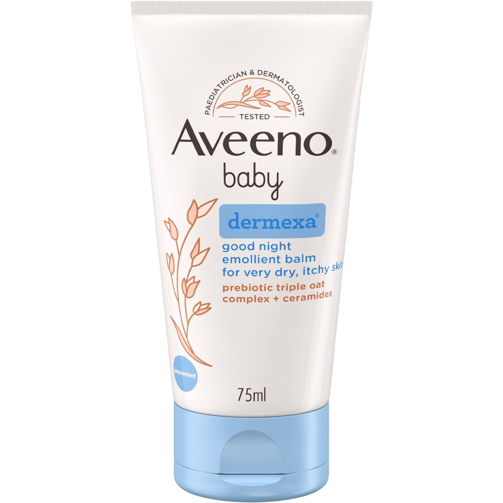 Aveeno Baby Dermexa Good Night Emollient Balm, 75 ml