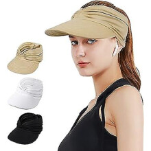Women's Visor Cap, Wide Brim Outdoor Sun Cap, Foldable And Quick Dry Upf50 Sun Protection Beach Hat, Can Be Used For Beach, Golf, Running