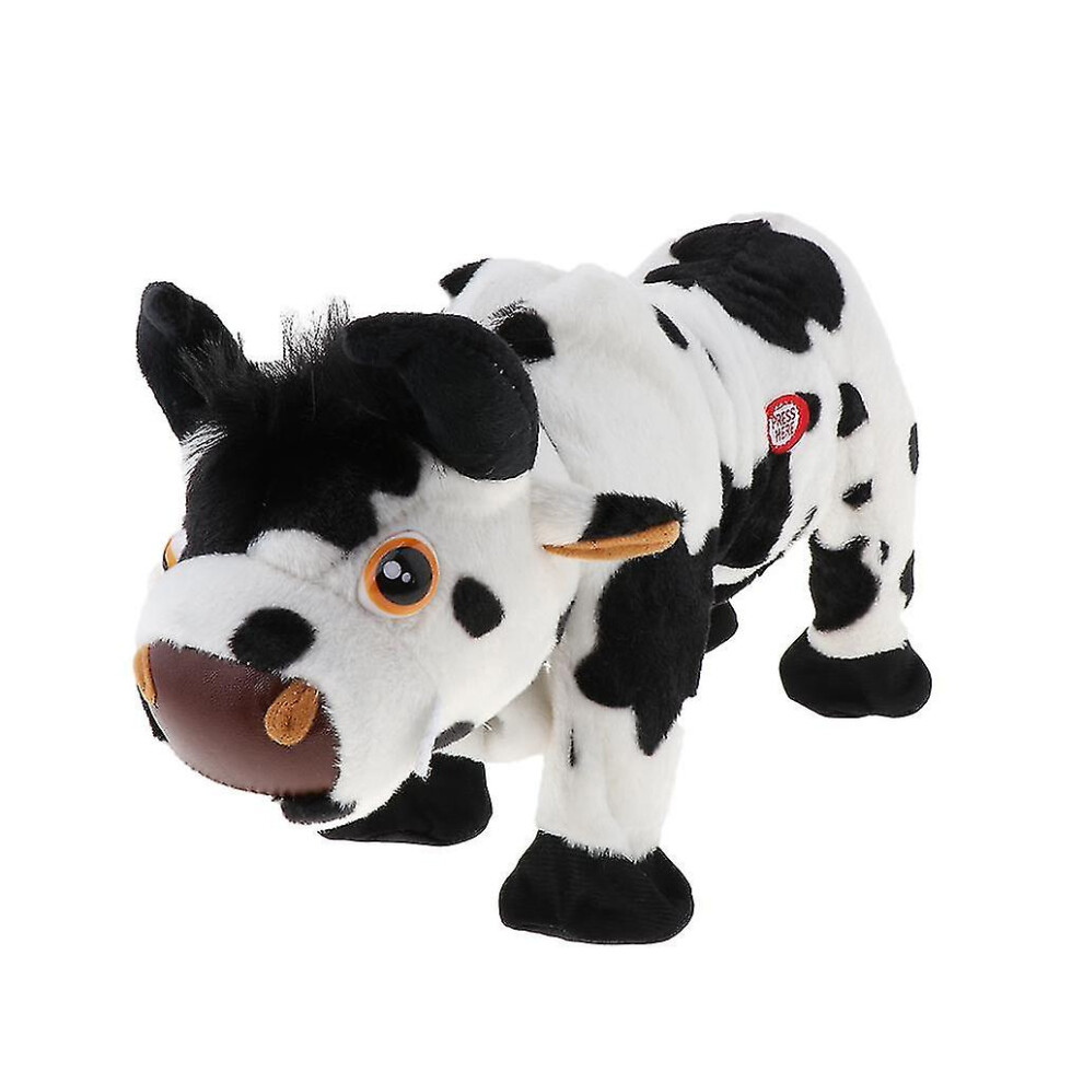 Animated Plush Cow Walking Pet Musical Stuffed Animals, Children Plush Interactive Toy