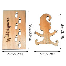 Gnome Stencil Gnome Window Gnome Footprints Christmas Gnome Template - Stencil Wooden B