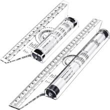 2 Pieces Plastic Measuring Rolling Ruler, Drawing Roller Ruler, Parallel Ruler, Multifunctional Drawing Design Ruler For Measuring, Drafting, Student,