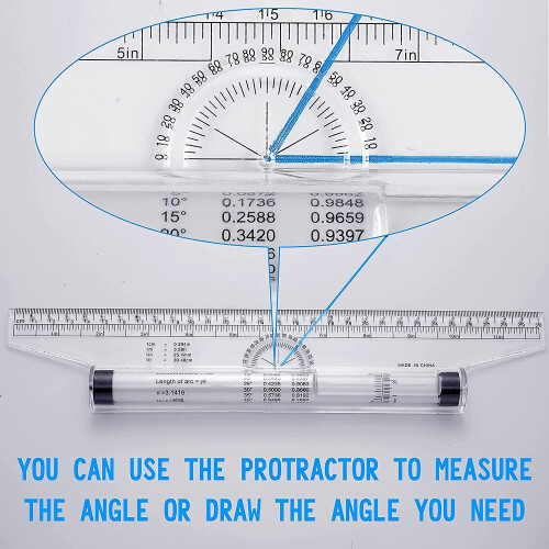 2 Pieces Plastic Measuring Rolling Ruler, Drawing Roller Ruler, Parallel Ruler, Multifunctional Drawing Design Ruler For Measuring, Drafting, Student, 1