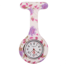 (A11) Fashion Silicone Nurse Watch Unisex Casual Print Pocket Clocks  Hanging