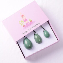 (Greenbox) Natural Jade Yoni Egg Set Vaginal Tightening Egg Kegel Exerciser-pink