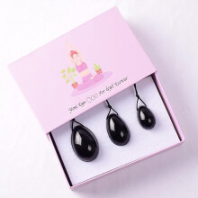 (Blackbox) Natural Jade Yoni Egg Set Vaginal Tightening Egg Kegel Exerciser-pink