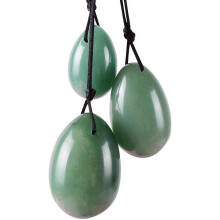 (Green) Natural Jade Yoni Egg Set Vaginal Tightening Egg Kegel Exerciser-pink