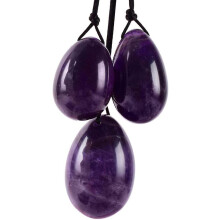 (Purple) Natural Jade Yoni Egg Set Vaginal Tightening Egg Kegel Exerciser-pink