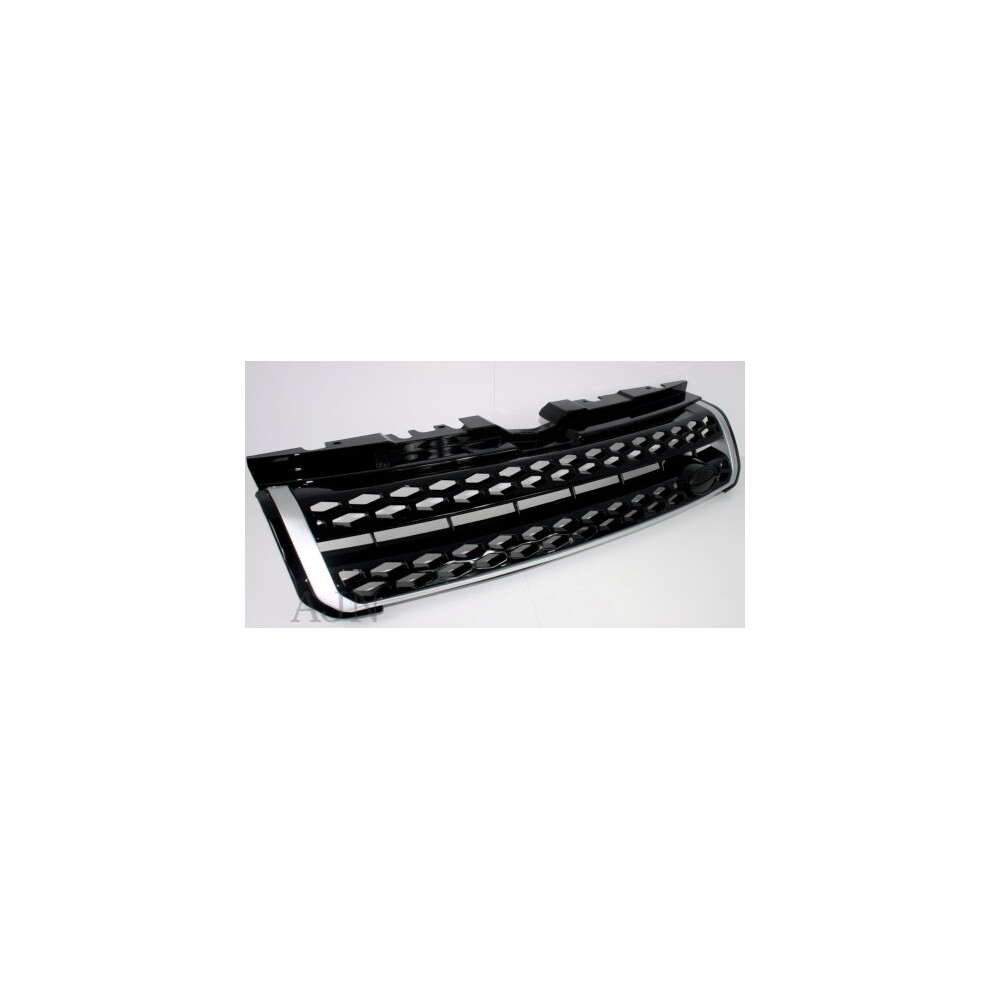 Range Rover Evoque Prestige Gloss With Trim Front Grille Upgrade (2011-2018) Black/Silver 5060468072938