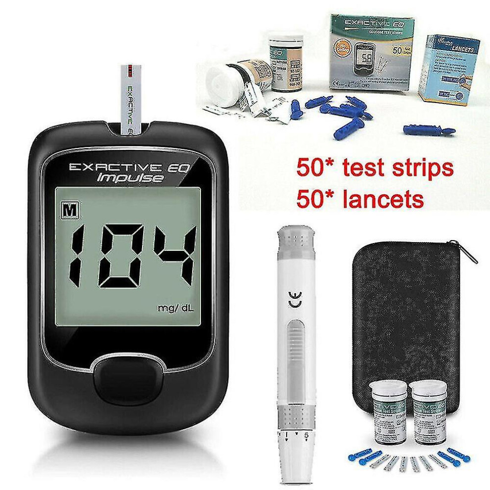 Blood Glucose Monitor Diabetes Testing Set Blood Sugar Meter With Test Strips mmol