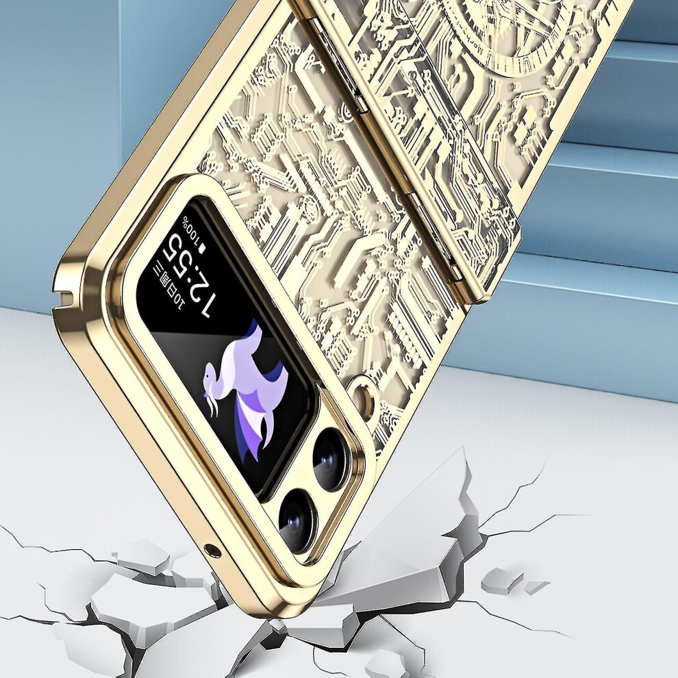 (Silver) Galaxy Z Flip 5 Case, Samsung Z Flip 5 Case Hinge Protection Shockproof Protective Case For Galaxy Flip 5 5G Silver 9171363050283