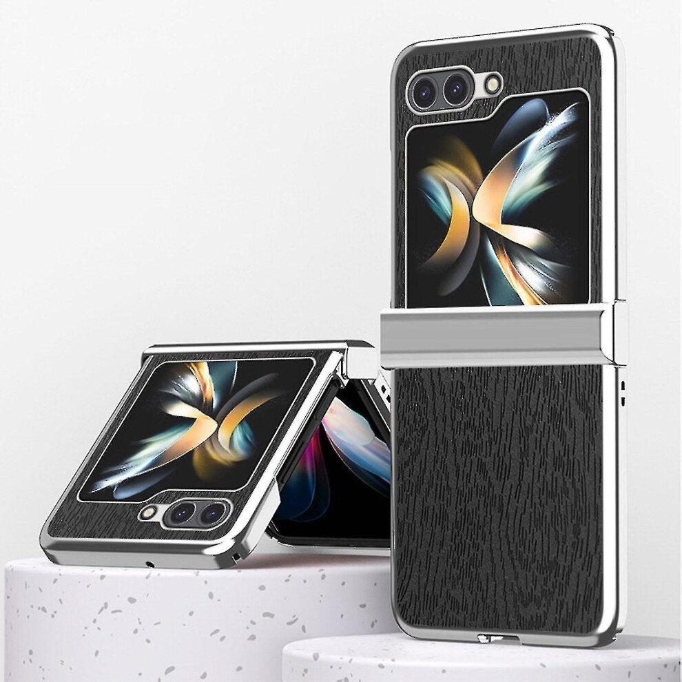 (Silverblack) Galaxy Z Flip 5 Case, Samsung Z Flip 5 Case Hinge Protection Shockproof Protective Case For Galaxy Flip 5 5G 9171363050405
